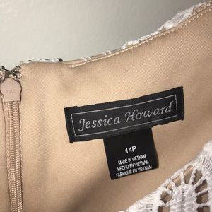 Sleeveless white lace dress